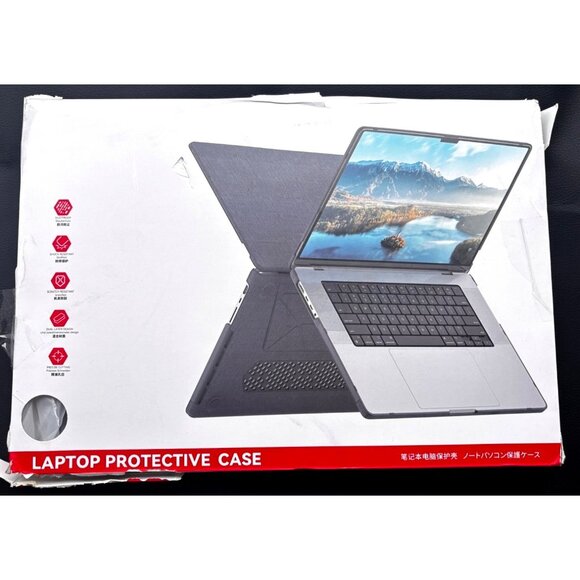 LaptopProtective Case With Vent Cutouts Shockproof Fits Macbook Air Laptops 15" - Picture 6 of 9
